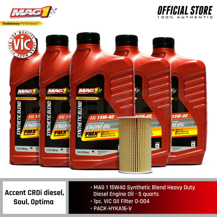 MAG 1 15W40 All Fleet Synthetic Car Engine Oil PN65033 + VIC Oil