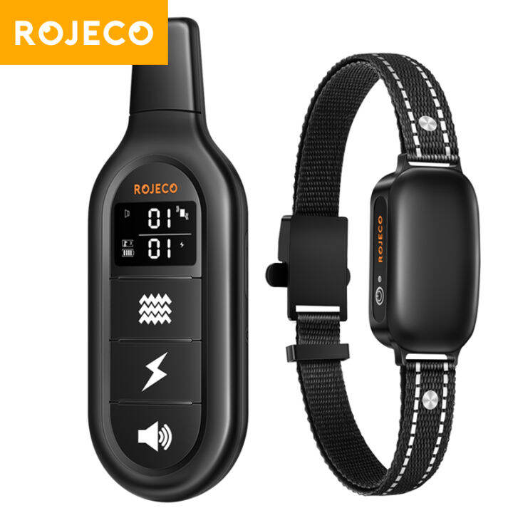 rojeco-ปลอกคอฝึกสุนัขไฟฟ้า3300ft-รีโมทคอนลกันน้ำการสั่นสะเทือน-anti-bark-collar-dog-bark-bark-stop-shock-collars