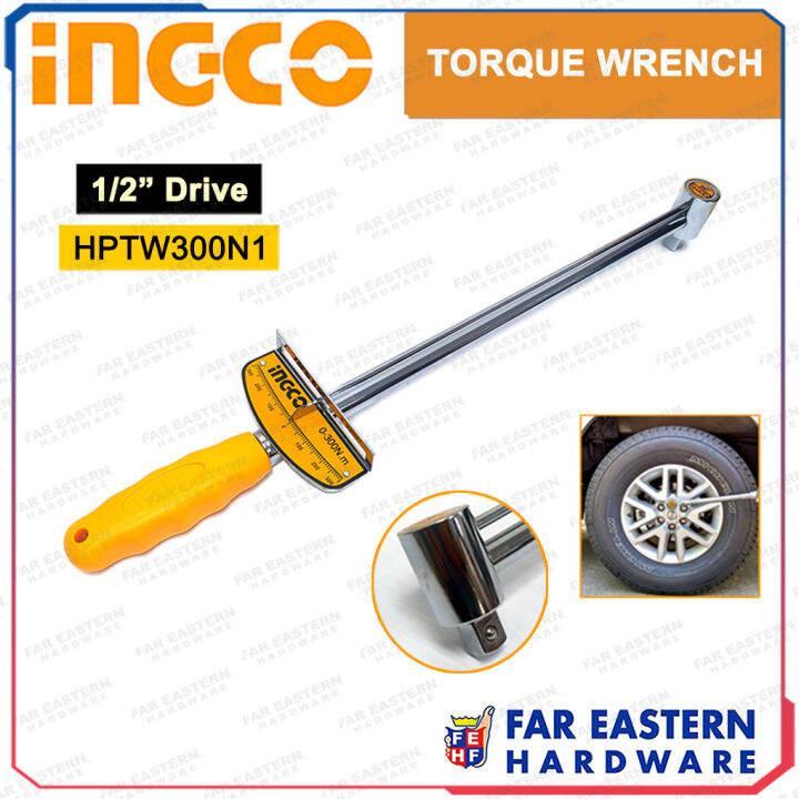 INGCO Torque Wrench 1/2" Drive Beam Type HPTW300N1 INHT Lazada PH