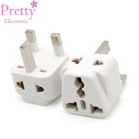 Universal AU EU US to UK 3 Pin UK AC Power Socket Plug Travel Wall Charger Outlet Adapter Converter 2 Device Charging Phone Wires  Leads  Adapters