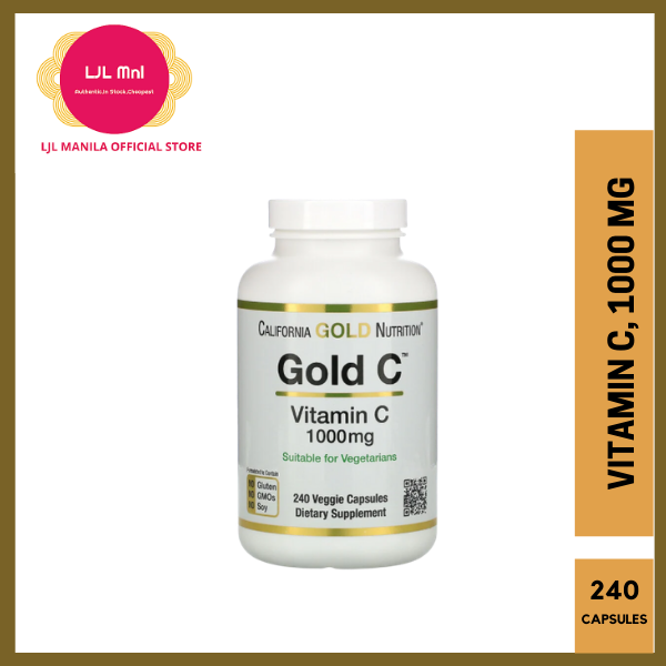 California Gold Nutrition, Gold C, Vitamin C, 1,000 mg, 240 Veggie ...