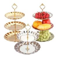 Hot Sale 2 - 3 Tier Cake Stand Metal Buffet Dessert Cupcake Fruit Food Platter Serving Display Holder Wedding Party Supplies