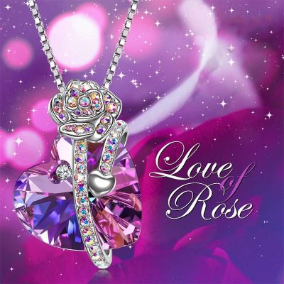 Birthstone Necklace Pendants - Necklace Heart Gifts Women Pendants Shipping Chain - Aliexpress