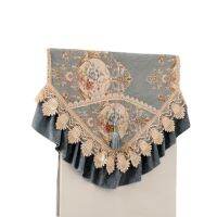 【lz】♗  Lace Style Frigorífico Dust Cover Toalha tecido Chenille única porta porta dupla