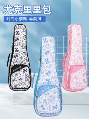 Genuine High-end Original Thickened ukulele bag cute and fresh small four-string guitar bag water-repellent student personalized mens and womens backpack piano cover