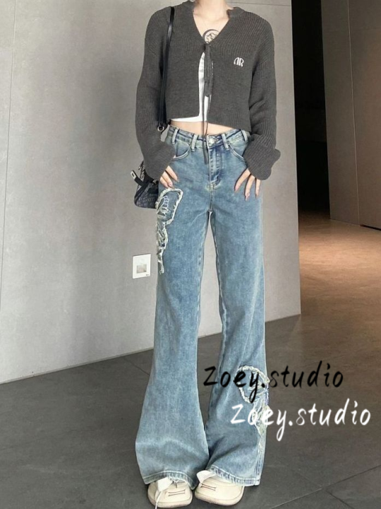 zoey-studio-กางเกงยีนส์-กางเกงขายาว-กางเกงคาร์โก้ผู้หญิง-กระชับ-ความสะดวกสบายความสะดวกสบาย-ลำลอง-2023-new-wnk2390611-36z230909