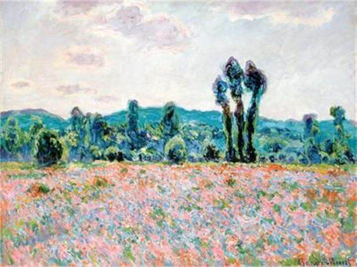 claude-monet-poplars-poppy-field-ภูมิทัศน์ภาพวาดสีน้ำมันอิมเพรสชั่นนิสต์บนผ้าใบโปสเตอร์และพิมพ์ภาพผนังสำหรับห้องนั่งเล่น