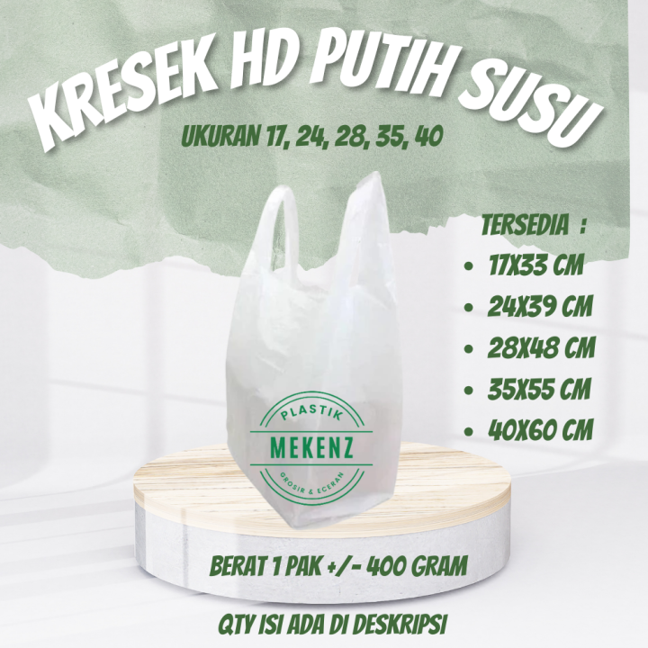 Kantong Plastik Kresek Hd Putih Susu Ukuran 17 24 28 35 40 L Kresek Tenteng Lazada Indonesia 1901