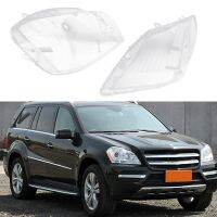 LH+RH Car Headlight Shell Lamp Shade Transparent Lens Cover Headlight Cover for Benz GL-Class X166 2006-2011