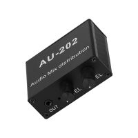 AIYIMA Stereo Mixer Audio Distributor for Headphone External Power AMP Volume independent control DC5-19V 2 inputs 2 outputs