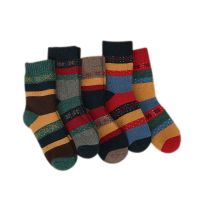 Womens Winter Polyester Warm Cotton Retro Casual Socks One Size 5-9 Sizes 5 Pairs