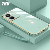 เคสโทรศัพท์ของแท้ YBD สำหรับ VIVO Y35 Y22S Y22 4G 2022เป็นแฟชั่นคู่รักสุดหรูเคสโทรศัพท์ซิลิโคนชุบลายคู่รักพร้อมฟรีสายคล้อง Case VIVO Y36 Y78