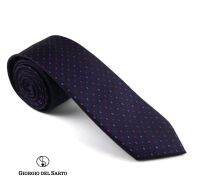 Giorgio Del Sarto Necktie Purple Fabric Texture เนคไทสีมม่วงมีเท็กเจอร์