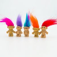 5pcs/lot Anime Action Figure Kawaii Trolls Dolls Colorful Hair Family Members Models Kids Toys for Children Gift Nostalgic Adult