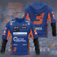 New formula 1 McLaren Hoodie F1 Team Racing 3D print Bay men A woman Fashion zipper Sweatshirt