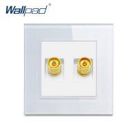 【✆HOT】 SCP MALL 2 Pin สวิตช์เสียง Wallpad แก้วคริสตัล110V-250V ไฟฟลูออเรสเซนต์มาตรฐานยุโรปอังกฤษ2 Pin สวิตช์ติดผนังเสียง