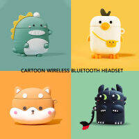 Ready Stock Wireless Bluetooth Headset and Airpods Protective Case Silicone Cover Shell Cartoon Cute Styles Earpod Binaural Universal Xiaomi  OPPO Vivo Hot Sale