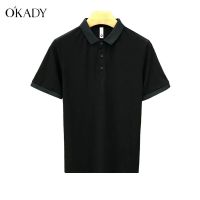 COD ndcn549 OKADY เสื้อโปโล เสื้อโปโลผู้ชายฤดูร้อนใหม่สีทึบดาวพร้อมแฟชั่นระบายอากาศแขนสั้นปกเสื้อยืดผ้าฝ้าย