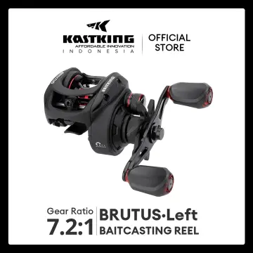 KastKing Brutus Baitcasting Fishing Reel, Graphite Frame, 7.2:1 Gear Ratio,  5+1 Shielded Stainless-Steel Ball Bearings,10 Button Magnetic Braking