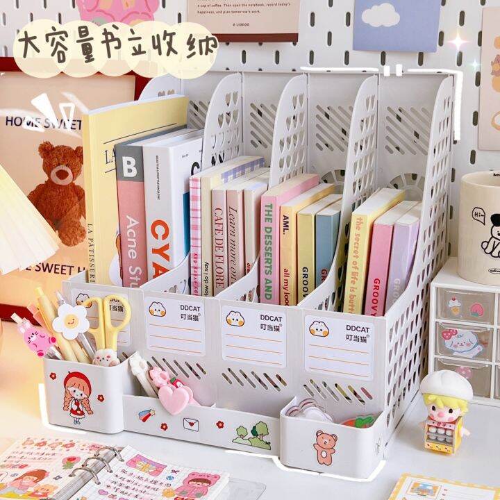 กล่องใส่หนังสือ-4-ช่อง-กล่องเก็บเอกสาร-พร้อมส่ง