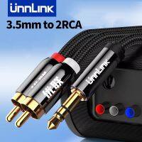 Unnlink HIFI 3.5Mm Ke 2 Kabel Audio Kabel RCA 1M 2M 3M 5M 8M 10M untuk TV Mi Box Amplifier Speaker Subwoofer Soundbar