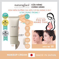 Kem nền Make up cream naturaglacé size mini 15g, chuẩn hữu cơ Nhật Bản an toàn cho mẹ bầu và da nhạy cảm thumbnail