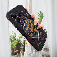 เคส PMP สำหรับ Realme C53 Realme Narzo N53สูตรทางคณิตศาสตร์เคสโทรศัพท์ดีไซน์ด้านข้างของรูบิคขอบสี่เหลี่ยมรูปแบบของเหลวปลอกซิลิโคนคลุมทั้งหมดเคสกล้อง