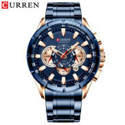 Curren Quà tặng hộp quà tinh tế ban đầu 8363 Đồng Hồ Nam Sáu Kim Đồng Hồ