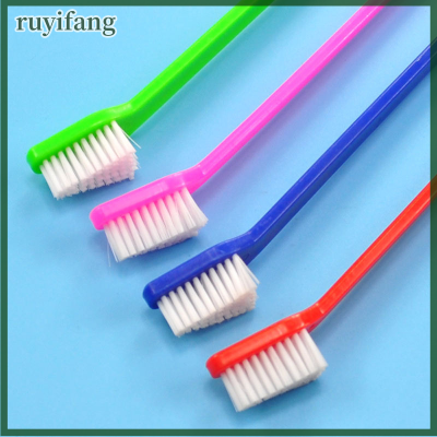 ruyifang แปรงสีฟันสวมนิ้วสำหรับสัตว์เลี้ยงขนนุ่มมากแปรงสำหรับสุนัขและแมวหินปูนช่วยเพิ่มกลิ่นปาก