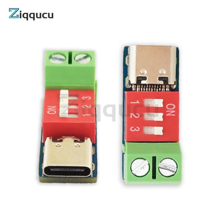 2pcs-type-c-pd-qc-trigger-5v-20v-dc-adjustable-voltage-power-module-dial-adjustment-voltage-fast-charging-decoy-module-electrical-circuitry-parts