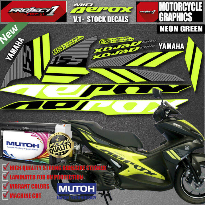 YAMAHA AEROX 155 V1 STOCK DECALS LAMINATED STICKER | Lazada PH