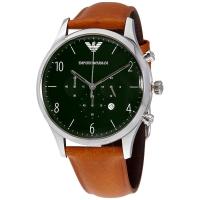 นาฬิกาข้อมือผู้ชาย EMPORIO ARMANI Dress Chronograph Green Dial Mens Watch AR1941