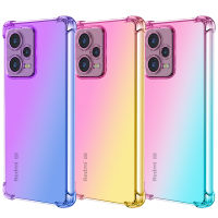 For Xiaomi Redmi Note 12 Pro 5G Phone Case Shockproof Soft Case Gradient Color Silicone Soft TPU Casing Colorful Back Cover Anti Fall Redmi Note 12Pro 5G Case Covers