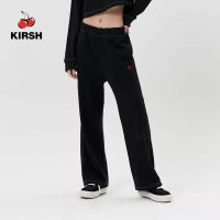 [KIRSH] SMALL DOODLE CHERRY WIDE PANTS | Korean | Women Pants | Cotton Pants | Wide Pants | Korean Brand | Korean Style | Korean fashion | denim pants | Korean pants 105