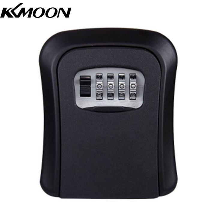 kkmoon-กล่องล็อคพวงกุญแจ-กล่องล็อคกันน้ำ4หลักทำจากอะลูมิเนียมติดผนังกล่องตู้นิรภัยเก็บกุญแจกล่องเก็บของแบบพกพาสำหรับกุญแจบ้านบัตรประจำตัว-u-disk