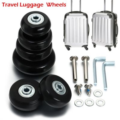 ✁ 2/4Pc Replace Wheels With Screw For Travel Luggage Suitcase Wheels Axles Repair Kit 40/45/50/60mm Silent Caster Wheel DIY Repair