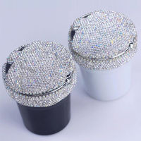 1Pcs ที่เขี่ยรถยนต์พร้อมฝาปิดน่ารักแบบพกพาถาดสูบ Rhinestone Design Anti-Odor และ Anti-Somoke Pocket Ashtray อุปกรณ์เสริมอัตโนมัติ