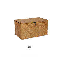 Rattan Woven Storage Box With Lid Handmade Jewelry Boxes Makeup Organizer Wooden For Sundries Puer Tea Case Containers Gift