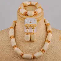 Women Coral Costume African Jewelry Necklace And celet Beads Set For Bride Wedding Jewellery Set Free Shipping