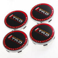 4Pcs 60MM สัญลักษณ์ Toyota TRD ล้อดุมล้อ Dust หลักฐานหลักฐานผ้าคลุมรถอุปกรณ์ตกแต่งรถยนต์สำหรับ Toyota Chr Rav4 Yaris Hilux Prius Avensis โคโรลล่าแคมรี