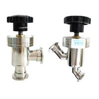 KF16 KF25 KF40 KF50 Sanitary Vacuum  Elbow Y-Shaped Manual Flapper Angle Valve SUS 304 Stainlee Steel Hombrew