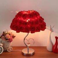 European Table lamp Rose flower Night Light bedside lamp home wedding party decor decoration lights Valentines Day Gift Night Lights