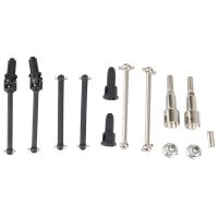 2 Set for HBX 16889 16889A 16890 16890A SG RC Car Parts, Front + Rear Drive Shaft &amp; Metal Rear Drive Shaft Dogbone