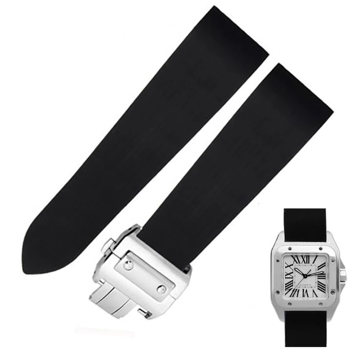 Ruer Waterproof Watchband Fits For Cartier Santos 100 W2020007