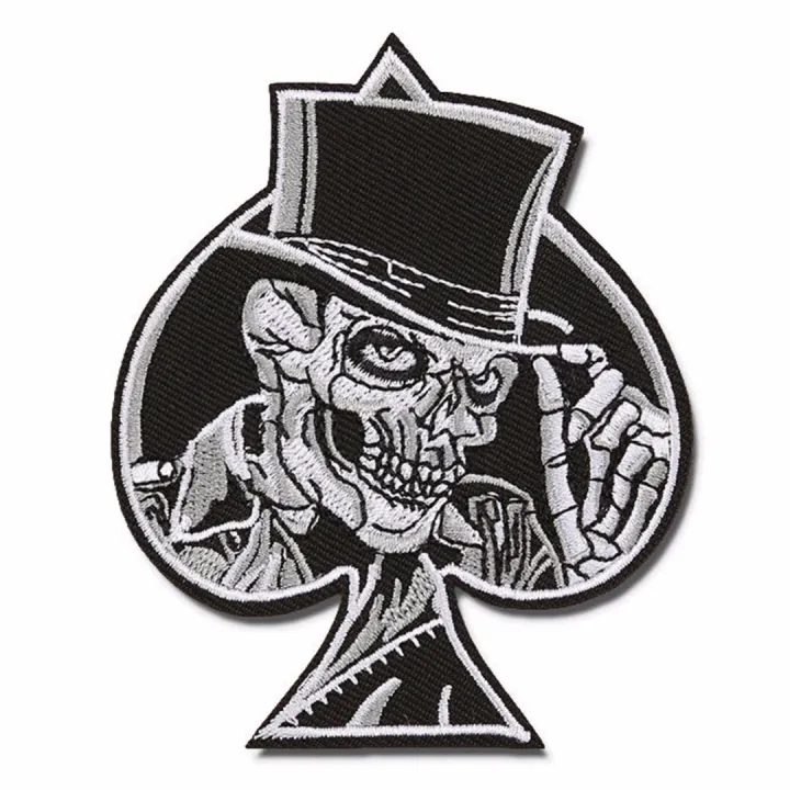 Set Of 2 Spades Iron On Sew On Embroidered Patch Appliqués Badge - Foto 7