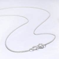 【Preflow ornament】14 Quot;-32 Quot; 1มิลลิเมตร Thin925Silver ด้านขอบโซ่เค้นคอสร้อยคอสำหรับผู้หญิงสาวเครื่องประดับ Kolye Collare ถ่านหิน Ketting