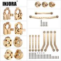 ∈◊ INJORA Brass Portal Drive Housing Steering Knuckles Chassis Links Wheel Hex Upgrade Parts For 1/24 RC Crawler FMS FCX24