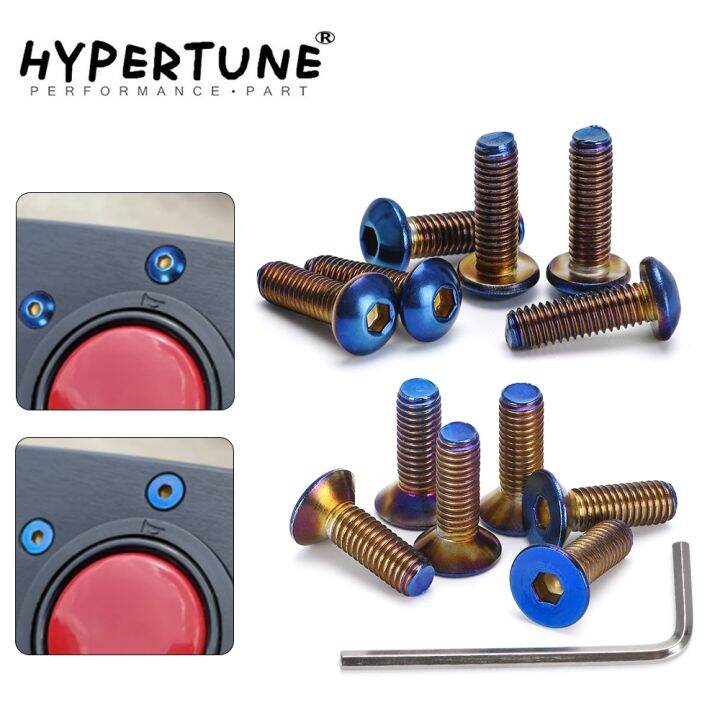Hypertune 6PC/LOTS Burnt Titanium Steering Wheel Bolts Fit a lot of