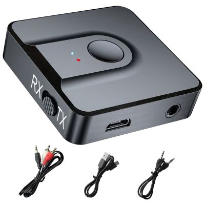 Bluetooth 5.0 Adapter, 3.5mm Audio Receiver and Transmitter Adapter, TV/Car Wired Speaker to Wireless Speaker