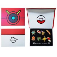 【CW】 Pokemon Gym Badges Kanto Johto Hoenn Sinnoh Unova Kalos League Region Orange Islands Pins cosplay prop collection